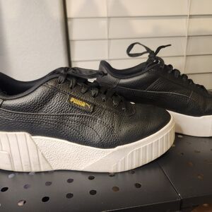 PUMA Women's Black and White Platform Sneakers